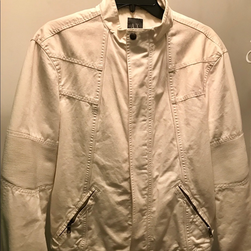 White Armani Exchange Mens jacket